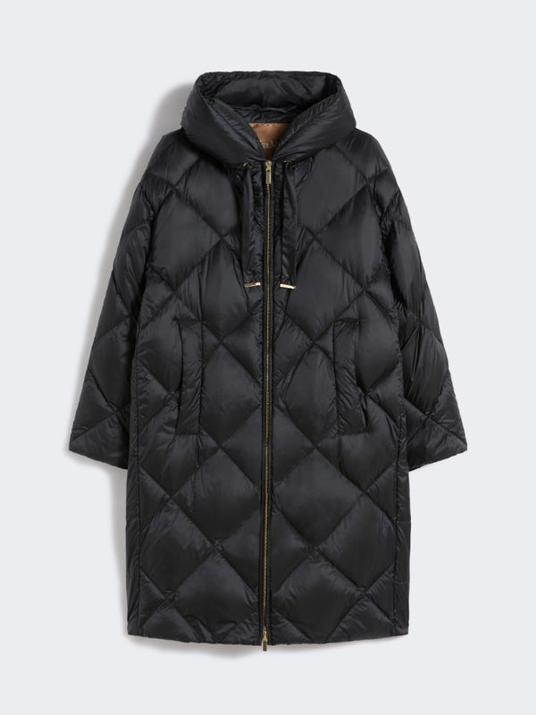 The Cube Down Jacket in Iridescent Water-Repellent Fabric Black